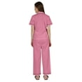 thumbnail image 4 of Inkmeso Women Cotton Nightwear Pajamas Set Classic Short Sleeve 2 Pc Shirt & Pajama Loungewear, 4 of 7