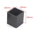 thumbnail image 2 of MYG 12Pcs Square Furniture Black Cap Plastic Plug Protective Cover, 2 of 6