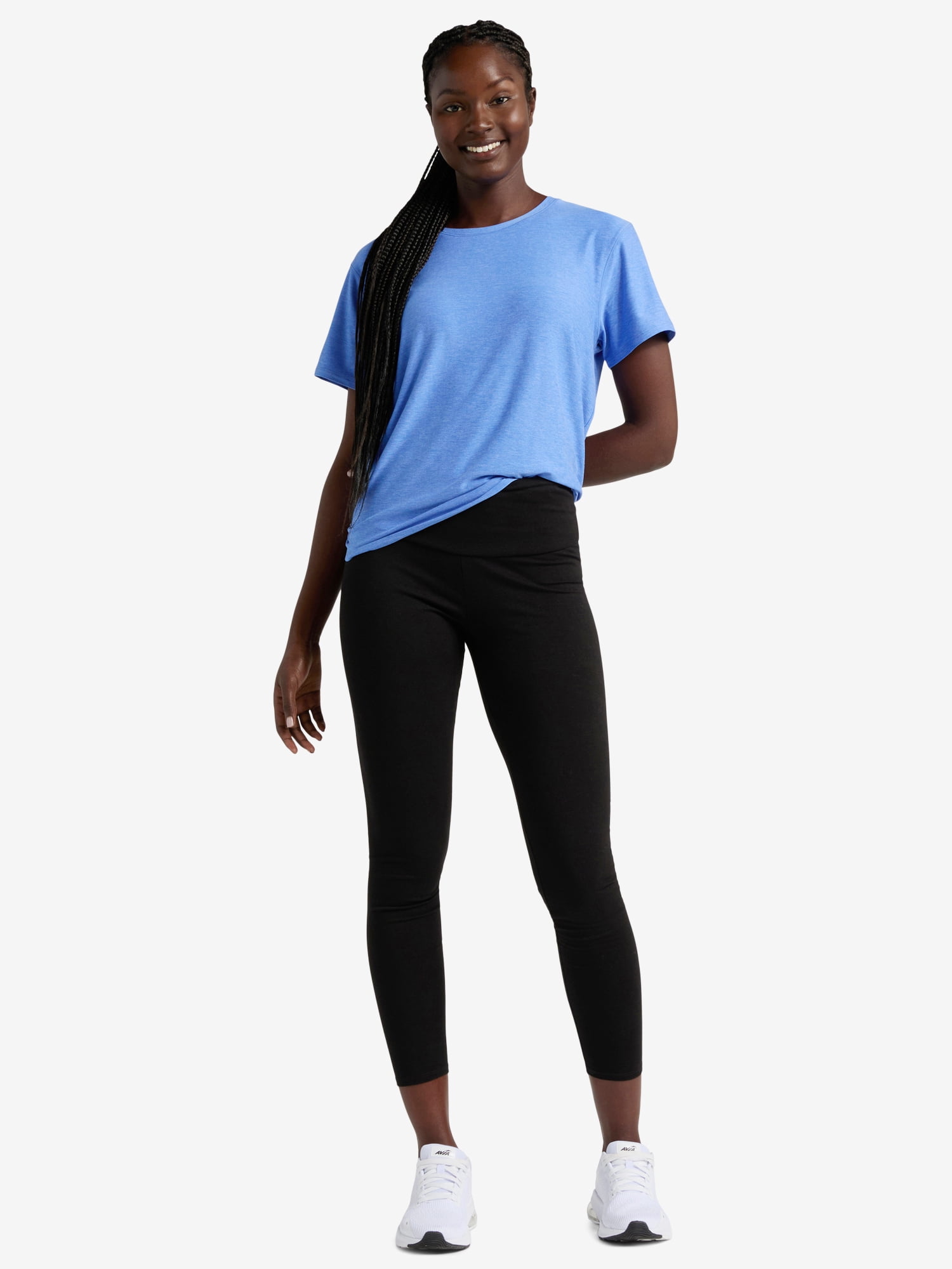 Athletic Works Women's and Women's Plus ButterCore Tee with Short Sleeves, Sizes XS-4X