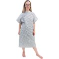 thumbnail image 3 of 4 PK - Unisex Value Hospital Gown, Back Tie, 44" Long & 52" Wide, Patient Gowns Comfortably Fits Sizes up to XL, 3 of 4