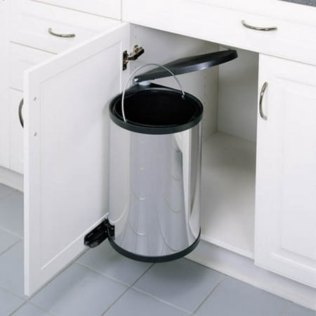 Rev-A-Shelf R8-010314-15 15 Liter Pivot-Out Waste Container - Stainless