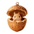 thumbnail image 1 of Adornos de animales del bosque en forma de bellota, decoraciones navideñas de acrílico para el árbol de Navidad, 2D, 1 of 7