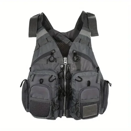 Fishing Buoyancy Vest Fly Fishing Vest Multi-pocket Breathable Mesh Strap Fishing Vest Adjustable For Men And Womenfor Fly Bass Fishing And Outdoor Activities