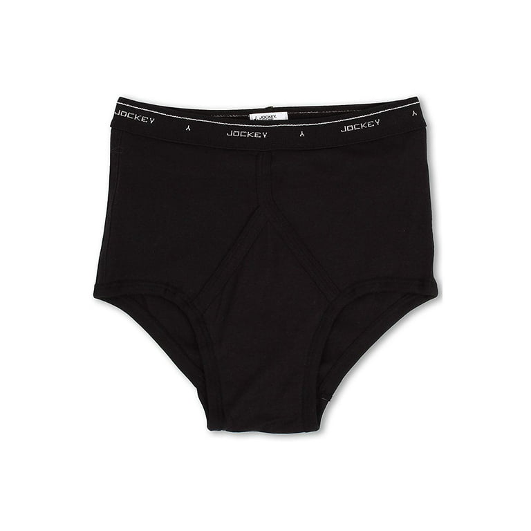 Jockey Men's Underwear Classic Full Rise Brief - 3 Pack, Black, 32