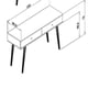 thumbnail image 2 of Aparador Bertolini RT 3031 Negro Rustico Mueble Multifuncional, 2 of 3