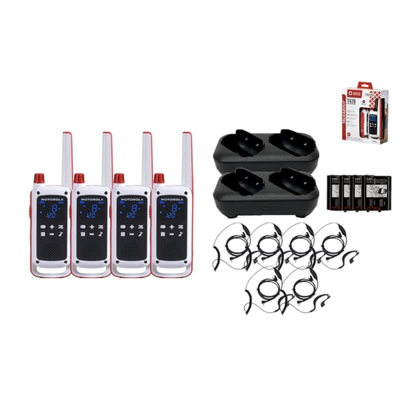 Motorola Solutions Talkabout T478 - Paquete de 4 radios bidireccionales