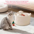 thumbnail image 5 of Woven Storage Basket Toys Storage Basket Cotton Rope Basket Woven Basket with Handles Storage Bin Organizer for Pet Toys Snacks Accessories Home Organization, 5 of 6