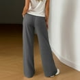 thumbnail image 5 of Dagugfen Sweatpants for Women Loose Comfy Elastic Waist Drawstring Pants with Pockets Running Workout Solid Color, 5 of 8