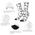thumbnail image 3 of Daiia Panda Bear1 Print Crew Socks – Soft Breathable Long Socks for Men & Women, Moisture-Wicking & Comfortable Daily Wear Socks, One-Size Fits Most (US 5-11), 3 of 6