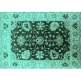 thumbnail image 1 of Ahgly Company Indoor Rectangle Oriental Turquoise Blue Industrial Area Rugs, 5' x 8', 1 of 4