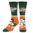 thumbnail image 2 of ODD SOX, Crush Orange Half Stripe, Fun Graphic Print Crew Socks for Men, Large, 2 of 6
