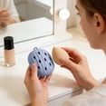 thumbnail image 6 of Makeup Sponge Holder, Silicone Beauty Blender Case with Lid, Shatterproof Ventiled Travel Storage Box for Make Up Sponge, Compact Portable for Cosmetic Puff, 6 of 6