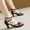 Black, variant on Women's Latin Dance Shoes Open Toe Sandals For Women Dressy Summer Ballroom Salsa Practice Performance Dancing Shoes Open Toe Strappy Metallic Kitten Heel Sandals for Women