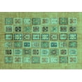 thumbnail image 1 of Ahgly Company Machine Washable Indoor Rectangle Abstract Turquoise Blue Modern Area Rugs, 8' x 10', 1 of 4