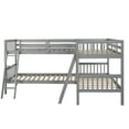 thumbnail image 6 of imerelez L-Shaped Bunk Bed with Ladder,Twin Size-Gray, 6 of 9