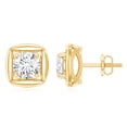 thumbnail image 3 of Rosec Jewels Lab Grown Diamond Stud Earrings for Women (EF-VS Quality) - Ready to Gift with Jewelry Box, 14K Yellow Gold, 3 of 6