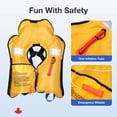 thumbnail image 7 of WARMOUNTS Automatic Inflatable Life Jacket w/ Whistle, Adult PFD Survival Buoyancy Vest for Boating Fishing Sailing Surfing Kayaking for Men Women Max Waist Size: 50'', 7 of 7
