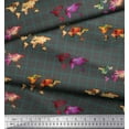 thumbnail image 2 of Soimoi Gray Cotton Duck Fabric Check & World Map Printed Fabric 1 Yard 42 Inch Wide, 2 of 3