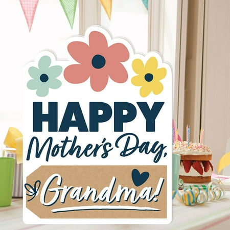 Big Dot of Happiness Grandma, Happy Mother's Day - We Love Grandmother Giant Greeting Card - Big Shaped Jumborific Card - 16.5 x 22 inches