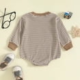 thumbnail image 6 of larppty Newborn Baby Boy Clothes Digger Long Sleeve Sweatshirt Romper Pullover Sweater Onesie Cute Fall Winter Outfits, 6 of 6