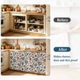 thumbnail image 4 of Boho Floral Cabinet Curtain 35"Wx35"L,Dustproof Under Sink Skirt with Self Adhesive Tape,Blue Red Flower Vintage Petals Branch Leaf Cabinet Curtain Cover for Kitchen Sink,Bathroom Vanity,Laundry Room, 4 of 9