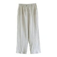 thumbnail image 2 of Mutghys Pajama Pants for Men Solid Color Elastic Waist Drawstring Sleep Pants with Pockets Home Relaxing Soft Comfy Casual Pajama Bottoms, 2 of 5