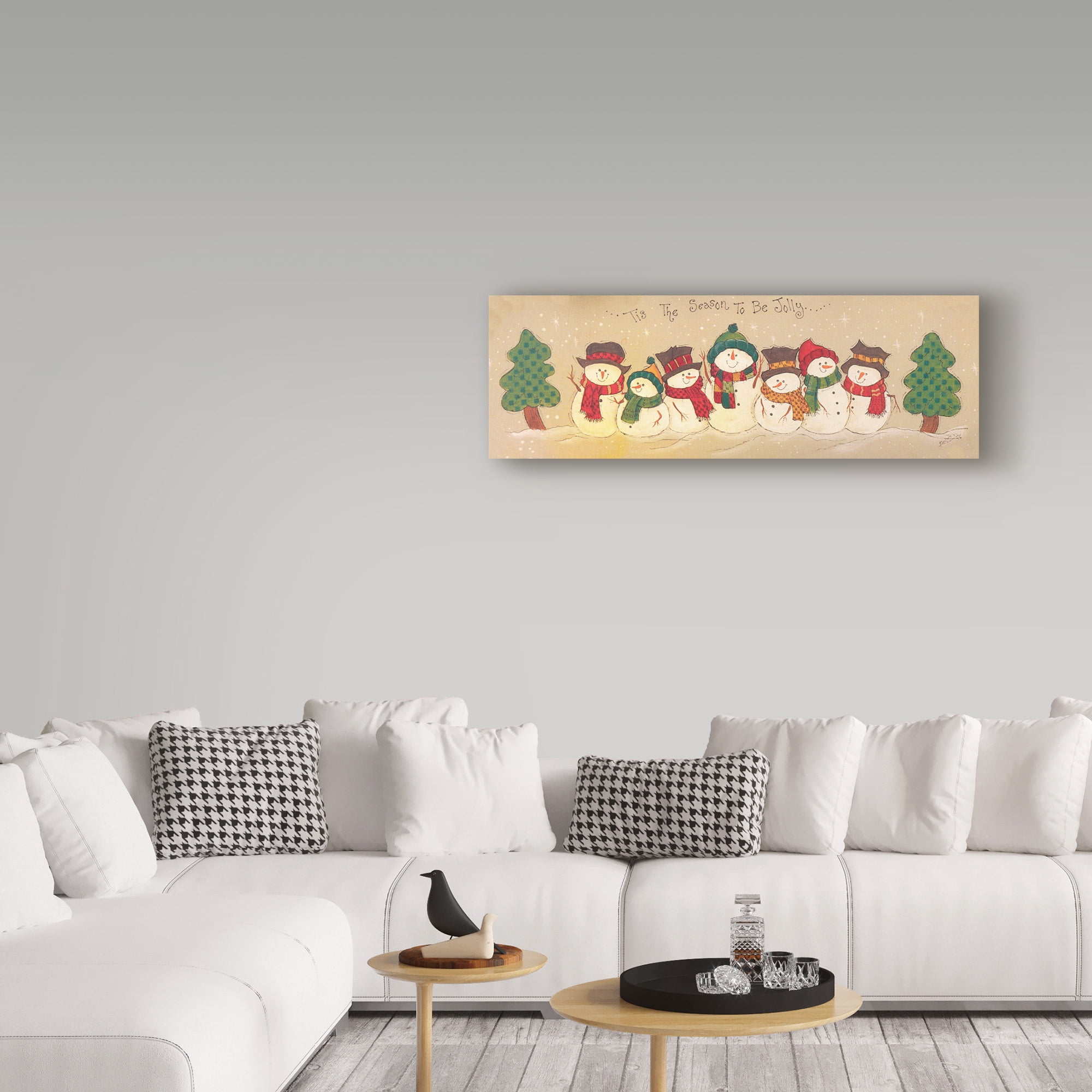Trademark Fine Art 'Snowmen Party' Canvas Art by Beverly Johnston