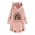 thumbnail image 2 of Trajes Navideños Para Mujer Abrigo de Felpa de Invierno Impresión Informal Orejas de Gato Top de Manga Larga Con Capucha Odeerbi  ODB203340, 2 of 4