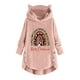 thumbnail image 2 of Top de abrigo de felpa con capucha y manga larga con botones de felpa y orejas de gato con estampado informal para mujer Pompotops  gfhjh24609, 2 of 3