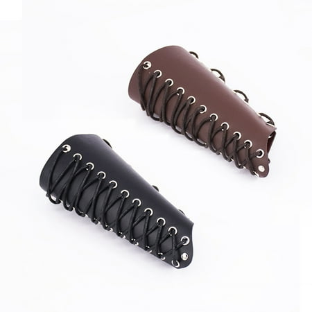 Arm Guards for Archery Bow Hunting Gear Arms Protector Equipment Armguard Leather Sleeve Adjustable