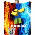thumbnail image 2 of ROBLOX-Manta de siesta suave y cómoda con estampado 3D, manta cálida de franela para dormir, regalo de cumpleaños para niñas, nuevo, 2 of 4
