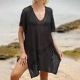 thumbnail image 4 of Robe de Plage Tricotée Transparente pour Femmes - Robe de Bikini - Dentelle, Aguichant Creuse - Design pour l'Été, 4 of 5
