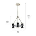 thumbnail image 4 of 52417BKLED Kichler Lighting Baland - 6 LED Small Chandelier In Mid-Century Modern Style-20 Inches Tall and 22 Inches Wide-Black Finish, 4 of 5