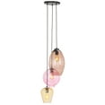 thumbnail image 2 of Safavieh Keoni 3-Light 15" Modern Iron and Glass Pendant Lights, Brown/Pink/Gold, 2 of 5