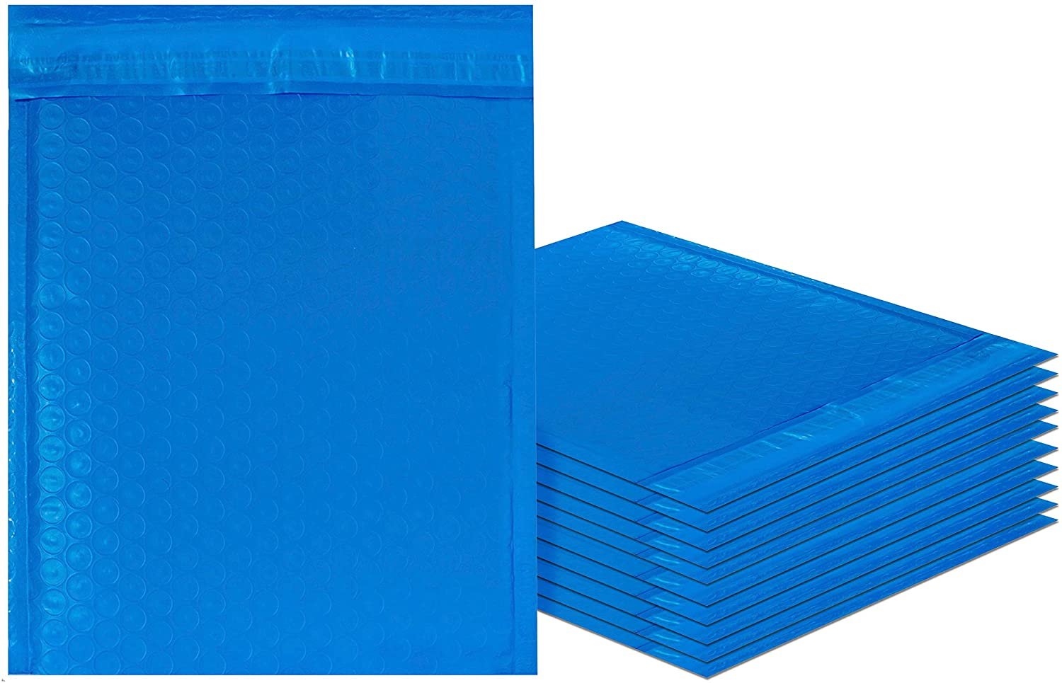 Blue Poly Bubble Mailers 8.5 x 11 Padded Envelopes 8 1/2 x 11. Pack of