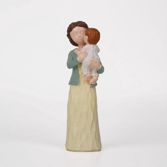 Heartwarming Mother & Child Resin Figurine - Loving Embrace Home Decor Ornament & Sentimental Gift Idea
