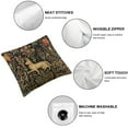 thumbnail image 4 of COMIO  Vintage Vintage Animal Original Period Print Throw Pillow 2pc Pillowcase Soft Upholstery Sofa Bed Decor Living Room Bedroom Office car 2pc, 4 of 6