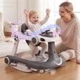 thumbnail image 4 of INFANS 6-in-1 Baby Walker, Converts Push Car to Bouncer, Rocker with Music, Lights, Adjustable Height & Speed, Activity Center, Canopy for 7-18 Months, 4 of 9