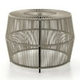 thumbnail image 4 of Muse & Lounge Co. Meja Wicker / Rattan Round Outdoor Coffee Table in Gray, 4 of 4