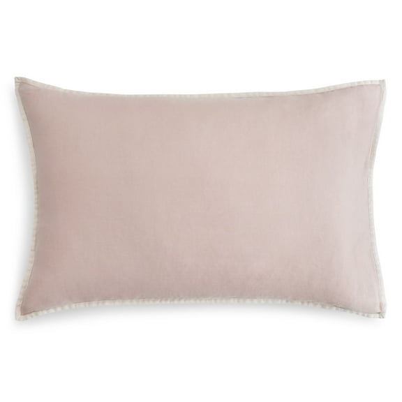 Amalia Home Collection Stonewashed Linen King Shams – Pink, King Sham