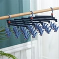 thumbnail image 1 of Foldable Multi-Clips Plastic Telescopic Coat Hanger Multi-Head Sock Clips, 1 of 2