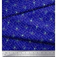 thumbnail image 3 of Soimoi Blue polyester Crepe Fabric Spiral & Dots Print Sewing Fabric Yard 52 Inch Wide, 3 of 5