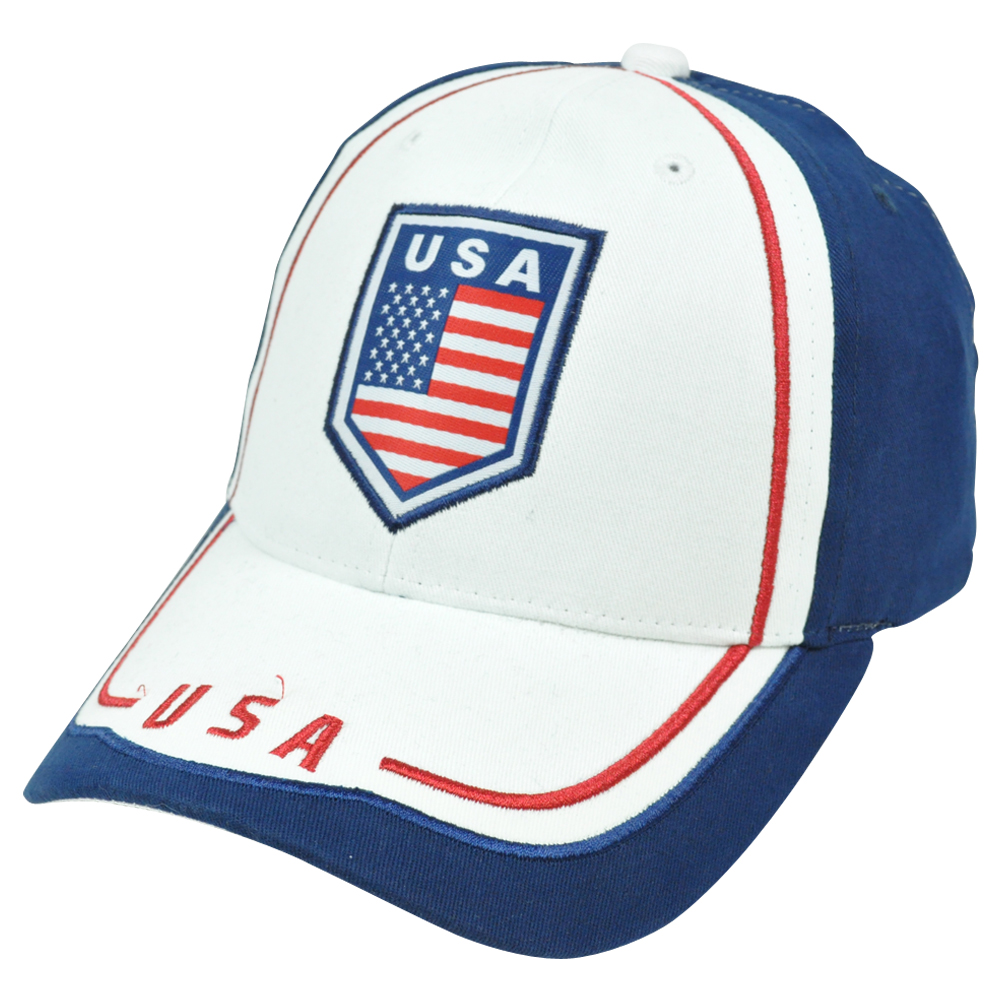 Rhinox CIQ08 USA United States America Flag Football Hat Cap Soccer