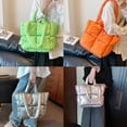 thumbnail image 5 of JennyShop  Large Puffer Tote Bag for Women, Puffy Tote Bag Padded Puffy Tote Lattice Handbags, Fashion Shoulder Bag Puffer Luxury Bags, 5 of 6