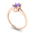 thumbnail image 2 of Solitaire Engagement Ring for Women - 1ct Simulated Alexandrite in 14K Rose Gold Promise Ring, 2 of 6