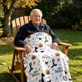 thumbnail image 4 of Halloween Fleece Blanket 51x39in Soft Flannel Throw for Couch Bed, Plush Cozy Blanket with Halloween Print, Lightweight Warm Decorations Gift by OVFUIZ, 4 of 9