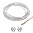 thumbnail image 1 of Uxcell 5/16 Clear Vinyl Coated Wire Rope 10ft Galvanized Steel with 2PCS M8 Loop Sleeves, 1 of 7