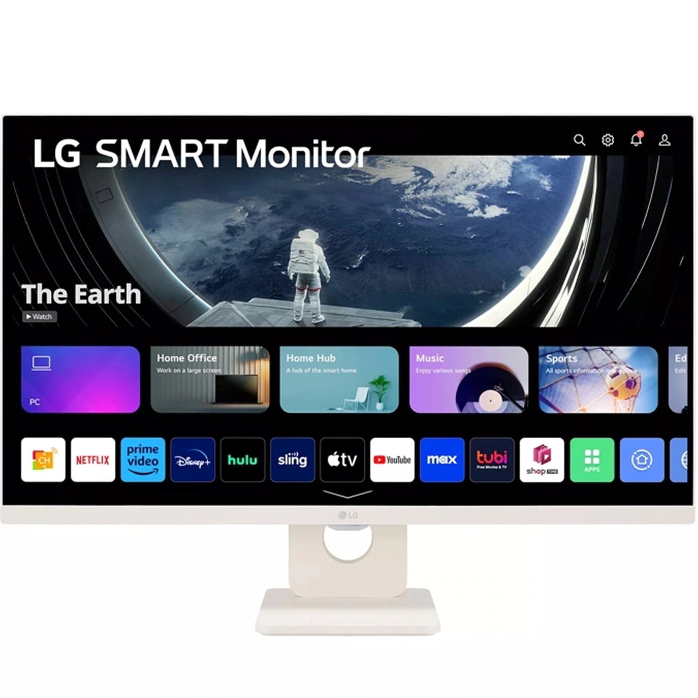 LG MyView 27SR50F-W 27" Class Full HD Smart LCD Monitor - 16:9 - White - 27" Viewable - In-plane Switching (IPS) Technology - 1920 x 1080 - 250 Nit - 5 ms - Speakers - HDMI