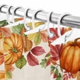 thumbnail image 6 of Shower Curtain 54"W x 78"L Autumn Thanksgiving Rustic Pumpkin Fabric Shower Curtains Set with Hooks Water Repellent Bathroom Curtains Machine Washable Bathroom Accessories, 6 of 6
