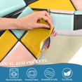 thumbnail image 4 of Yayeee Kitchen Valance Rod Pocket 54" x 18" Living Room Window Curtain, Yellow Checkered Pattern, 4 of 6